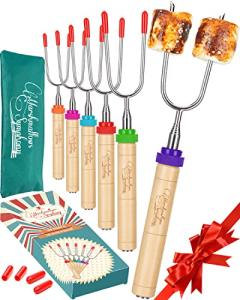 Marshmallow Roasting Sticks Set - Extra Long 6 Pack