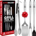 Stainless Steel BBQ Grill Tool Set for Outdoor Cooking