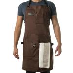 Asaya Chef BBQ Apron with Bottle Opener - Brown