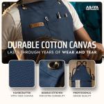 Asaya Chef BBQ Apron with Bottle Opener, Blue