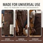 Asaya Chef BBQ Apron with Bottle Opener - Brown