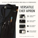 Asaya Chef BBQ Apron with Opener and Towel