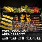 Royal Gourmet Charcoal Grill Offset Smoker with Cover