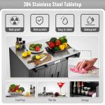 Feasto Outdoor Grill Cart with Storage Cabinet