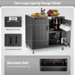 Feasto Outdoor Grill Cart with Storage Cabinet