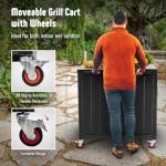 Feasto Outdoor Grill Cart with Storage Cabinet