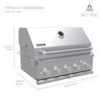 Spire 5 Burner Built-In Gas Grill - 30 Inch