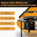 42" Outdoor Fire Pit with Grills and Cover