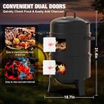 GRiliFE 16" Heavy Duty Charcoal Smoker Grill