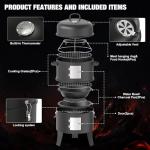 GRiliFE 16" Heavy Duty Charcoal Smoker Grill