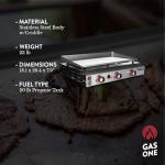 Gas One Portable Flat Top Grill with 3 Burners