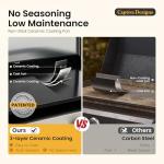 Captiva Designs 36" Gas Griddle Station, 3-Burner Flat Top