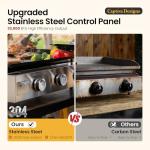 Captiva Designs 36" Gas Griddle Station, 3-Burner Flat Top