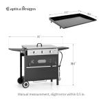Captiva Designs 36" Gas Griddle Station, 3-Burner Flat Top
