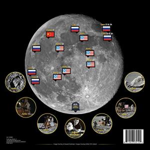 Full Color 2-Sided Moon Crater Map