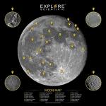 Full Color 2-Sided Moon Crater Map