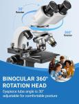 40X-2000X Binocular Microscope with LED Light