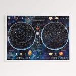Glow in the Dark Map: Stargazers' Astronomy Gift - 23 x 33 inches