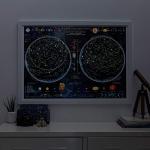 Glow in the Dark Map: Stargazers' Astronomy Gift - 23 x 33 inches