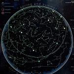 Glow in the Dark Map: Stargazers' Astronomy Gift - 23 x 33 inches