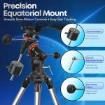 MEEZAA 150EQ Newtonian Reflector Telescope for Beginners
