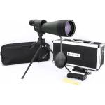 BARSKA Beginner's Waterproof Spotting Scope, 25-125x88, Green/Black