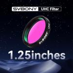 SVBONY UHC Telescope Filter: Improved Image Contrast, Minimized Light Pollution