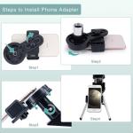 70mm Portable Telescope with Phone Adapter, Remote - Black