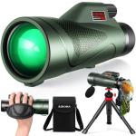 12X60 HD Monocular with Smartphone Adapter & Tripod