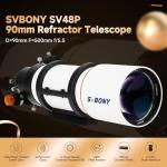 SVBONY SV48P Telescope: 90mm Aperture for Beginner Astronomy