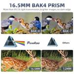 High-Powered 12x60 Monocular Telescope with Adapter