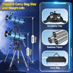 High-Powered Reflector Telescope for Beginners with Accessories