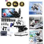 Trinocular Microscope with 40X-5000X Magnification