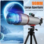 90mm Refractor Telescope for Beginners and Kids