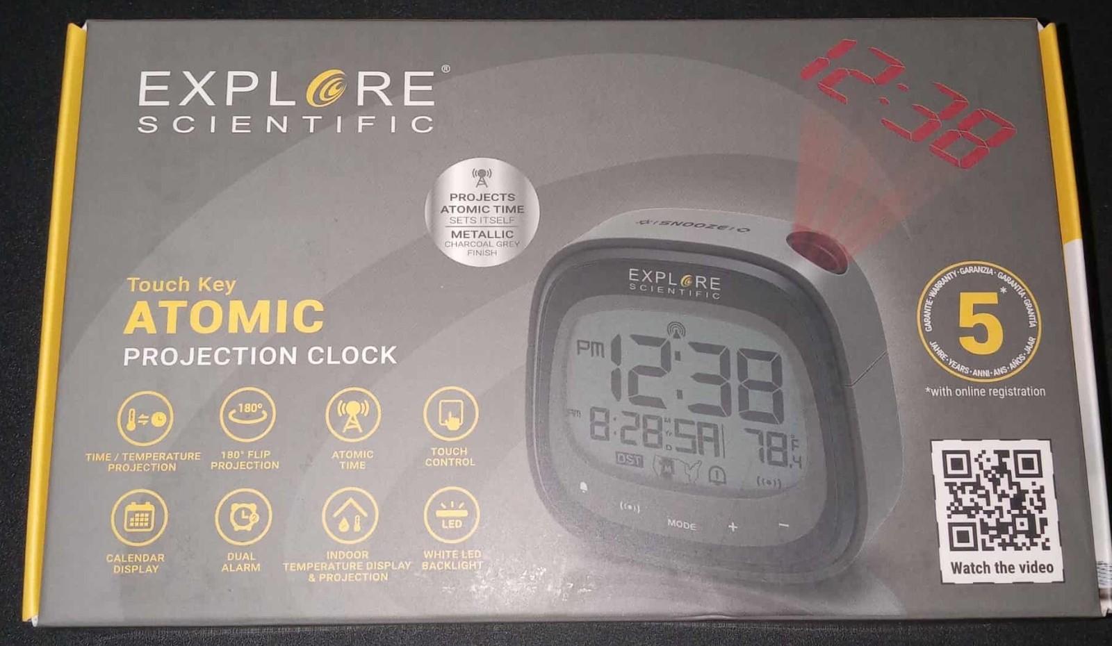 Atomic Projection Clock with Touch Controls