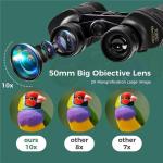 HuaZiChok 10x50 HD Binoculars for Stargazing