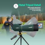 SVBONY SV28 25-75x70 Spotting Scope with Tripod