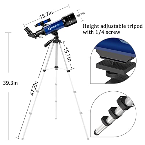 70mm Astronomy Refractor Telescope - Ideal Beginner's Gift
