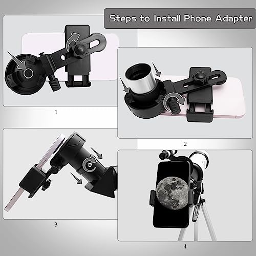 ABOTEC 80mm Aperture Telescope, Beginner's Astronomy Kit