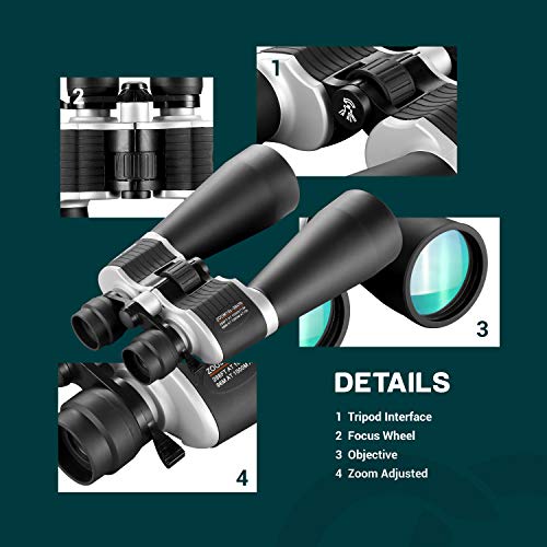Astro Binoculars: 13-39X70 Zoom, Tripod & Phone Adapter