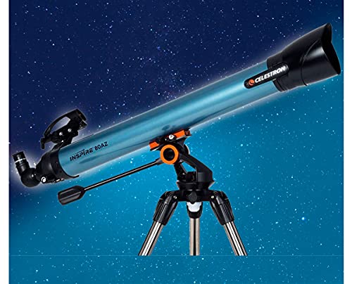 CELESTRON_ Blue Inspire 80mm Refractor Telescope + Smartphone Adapter