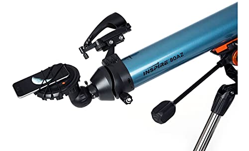 CELESTRON_ Blue Inspire 80mm Refractor Telescope + Smartphone Adapter