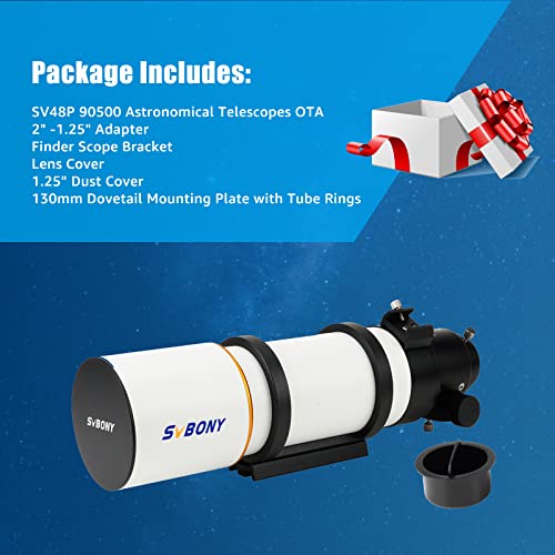 SVBONY SV48P Telescope: 90mm Aperture for Beginner Astronomy