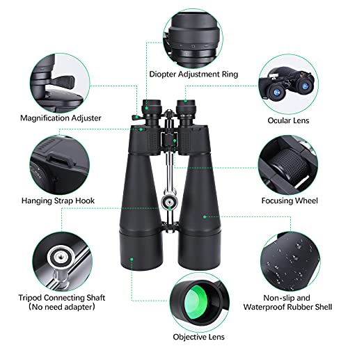 Beginner's Astronomy Binoculars: High Power 30-260X80