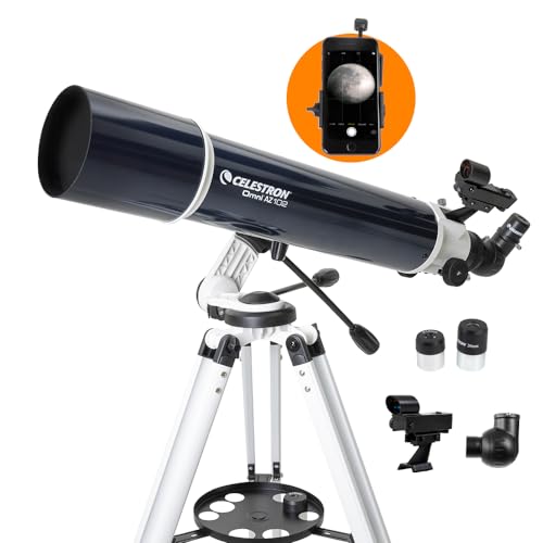 Beginner-friendly Celestron Omni AZ 102 Telescope with Phone Adapter