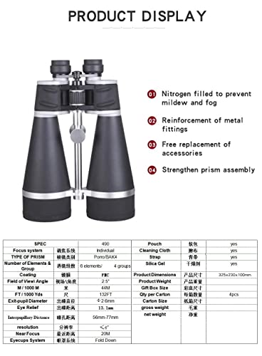 Powerful 30X80 Astronomy Binoculars with Carrying Case