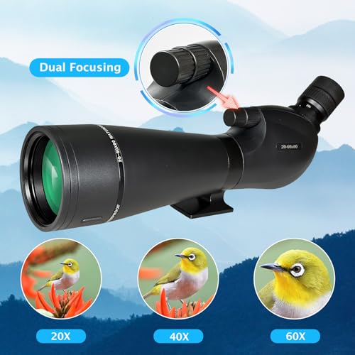 Gosky Spotting Scope 20-60x 80mm for Astronomy Beginners