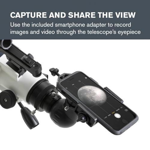 Beginner-friendly Celestron Omni AZ 102 Telescope with Phone Adapter