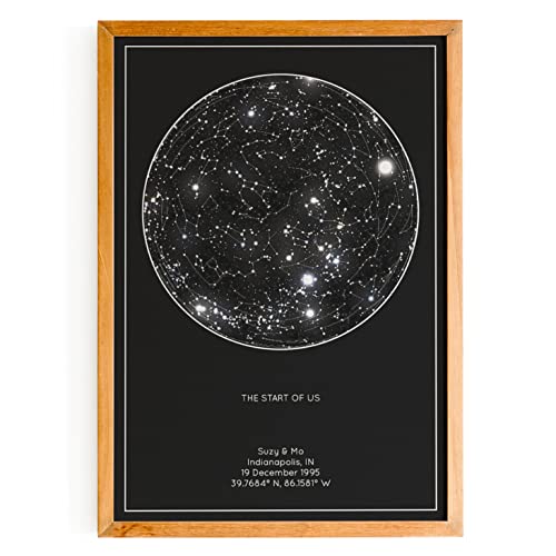 Customized Star Constellation Map | Minimal Home Decor