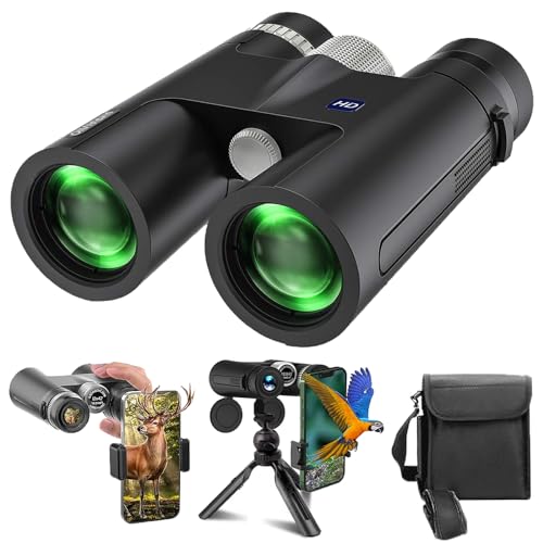 12×42 Binoculars with Smartphone Holder & Tripod